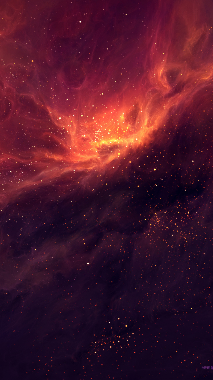 Обои атмосфера, туманность, астрономический объект, космос, космическое пространство в разрешении 750x1334