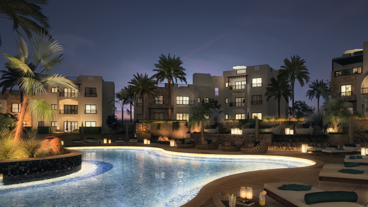 Обои прибежище, вилла, плавательный бассейн, квартира, недвижимость в разрешении 1280x720