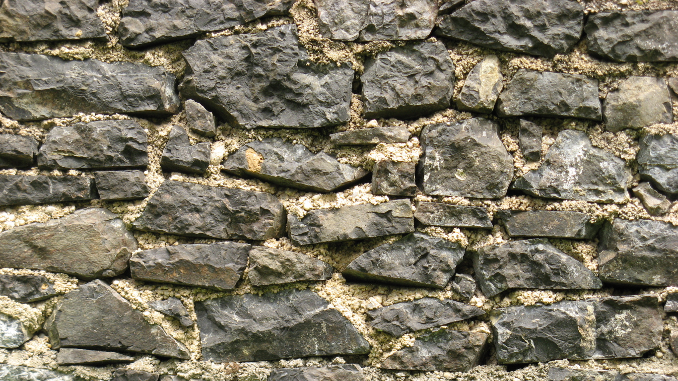 Обои каменная стена, стена, текстура, рок, базальт в разрешении 1366x768
