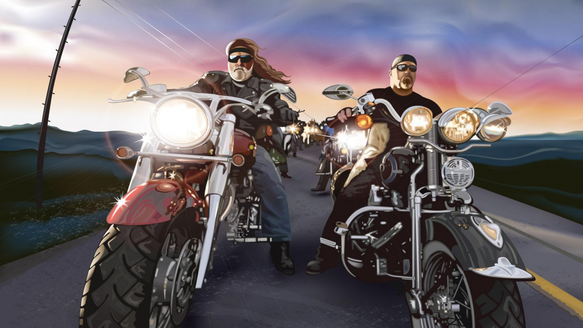 Обои Чоппер, мотоцикл, мотоспорт, крейсер, авто в разрешении 1920x1080