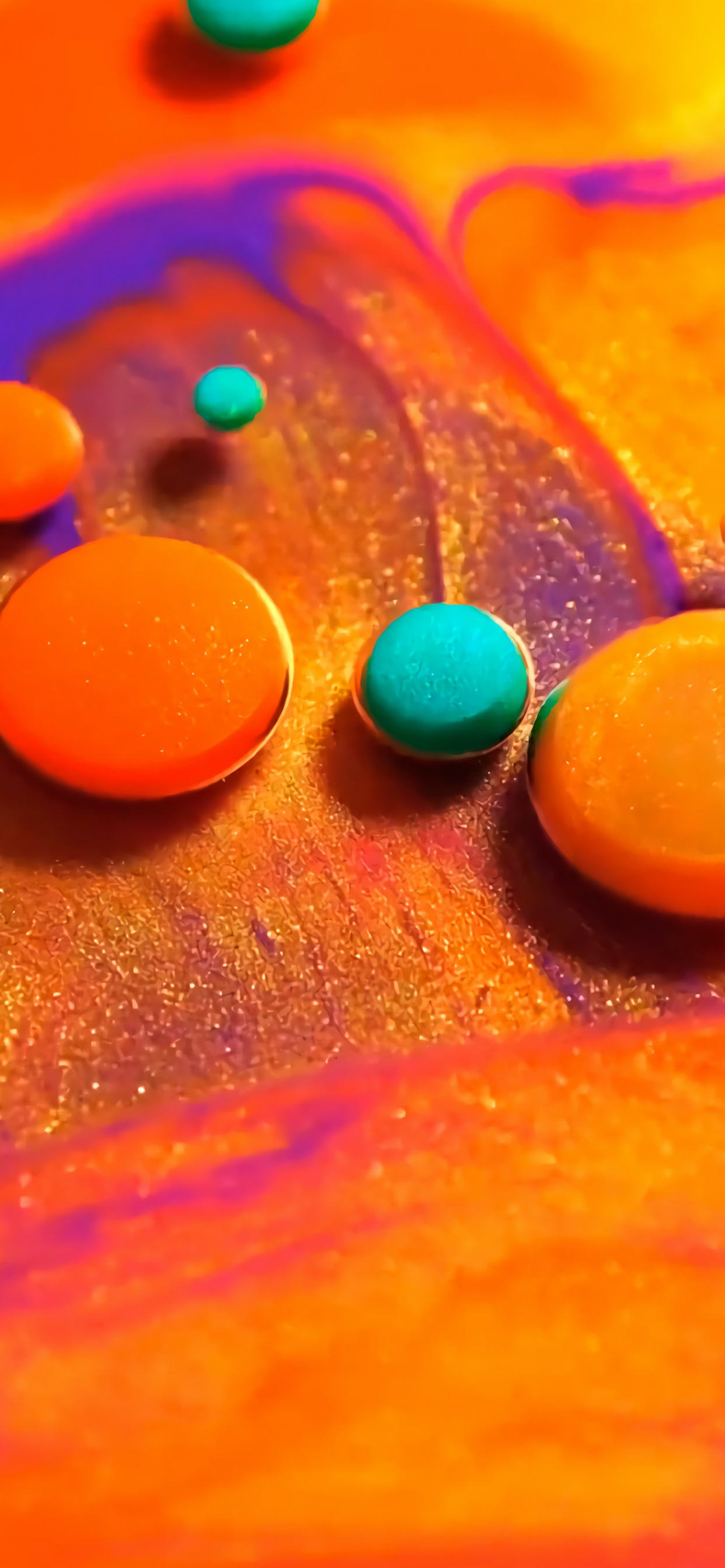 Обои красочность, жидкий, природа, лист, вода в разрешении 1242x2688