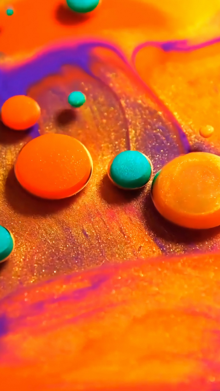 Обои красочность, жидкий, природа, лист, вода в разрешении 720x1280