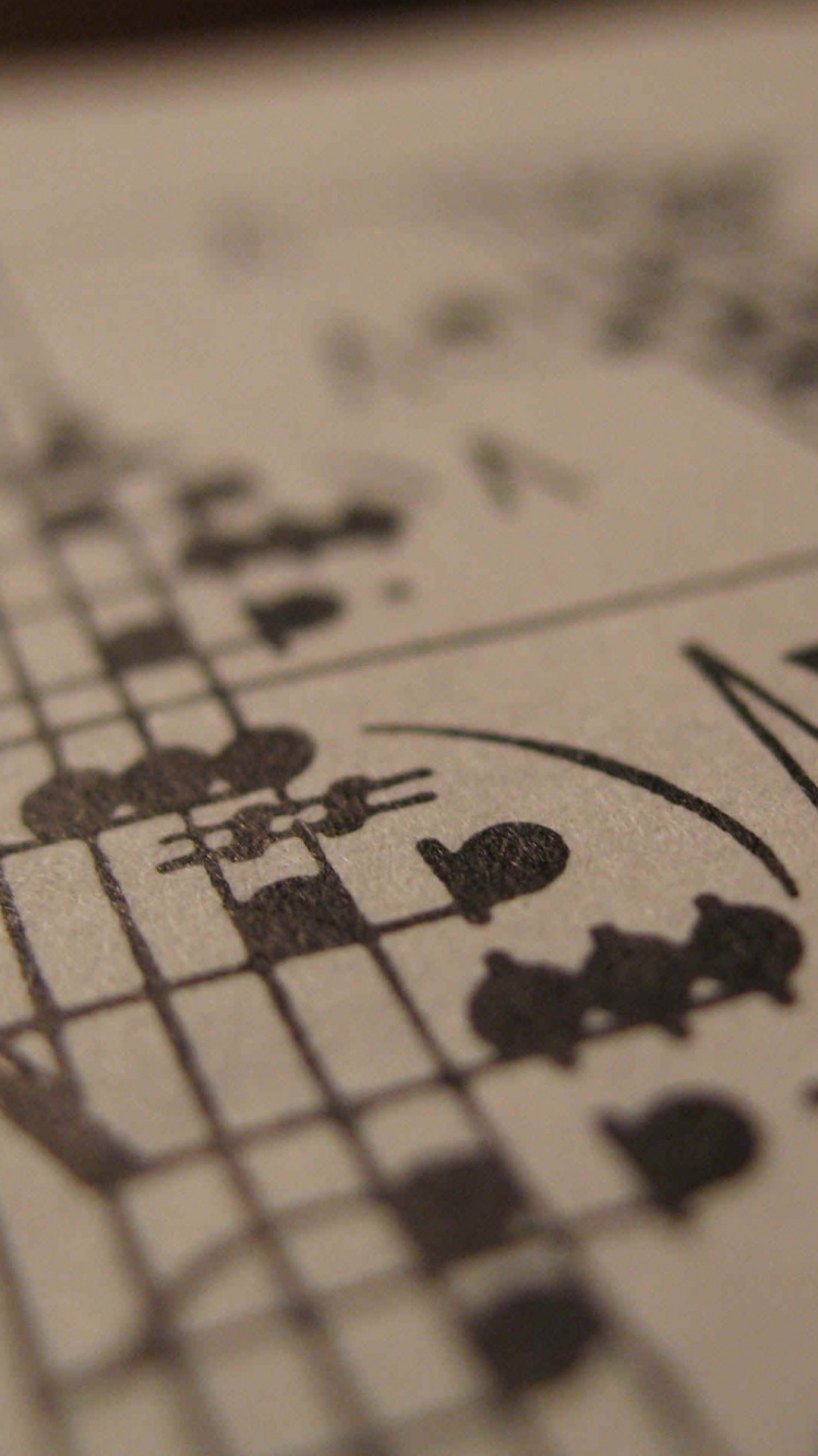 Обои ноты, музыкальная нота, текст, музыка, дизайн в разрешении 750x1334