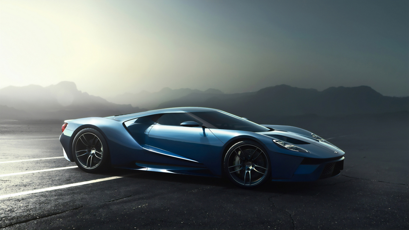 Обои ford gt 2017, ford gt, спорткар, легковые автомобили, Форд gt40 на в разрешении 1366x768