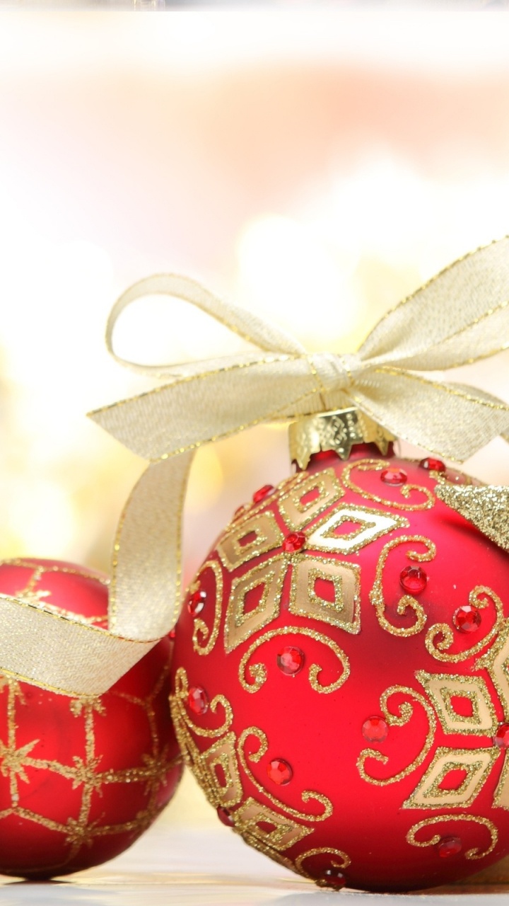 Обои Рождественский день, праздник, Рождественская открытка, Новый год, рождественский орнамент в разрешении 720x1280