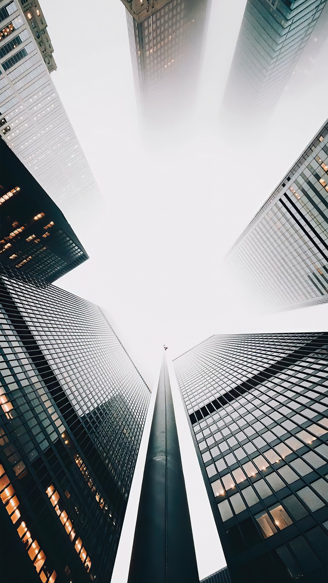 Обои небоскреб, здание, свет, черный, башня в разрешении 1080x1920