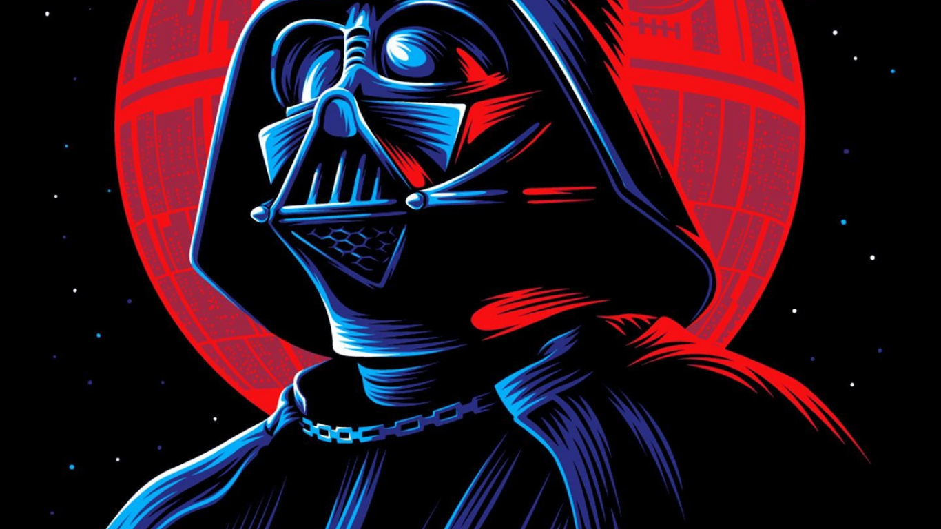Обои звездные войны, Дарт Вейдер, ты Дарт Вейдер, Люк Скайуокер, кармин в разрешении 1366x768