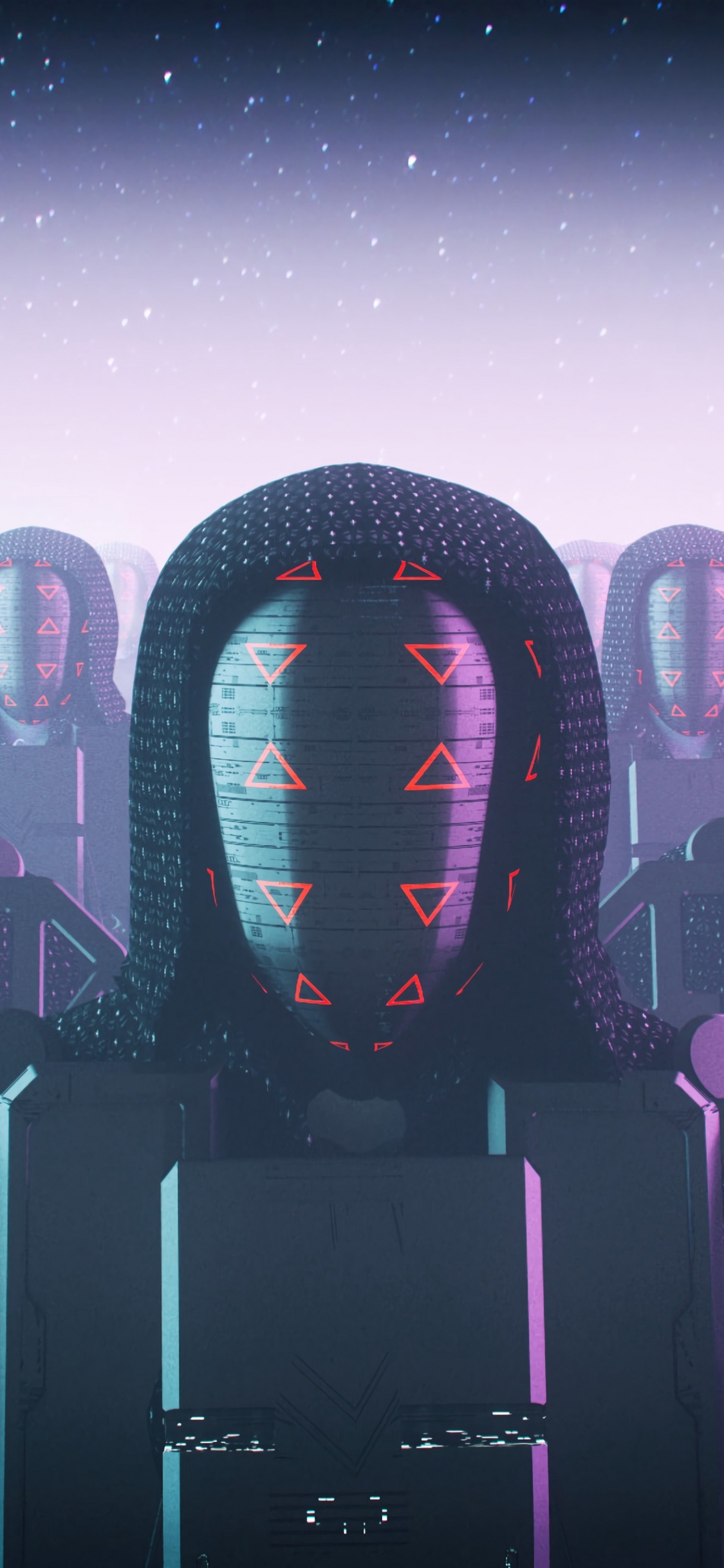 Обои пурпур, Фиолетовый, иллюстрация, розовый, текст в разрешении 1125x2436