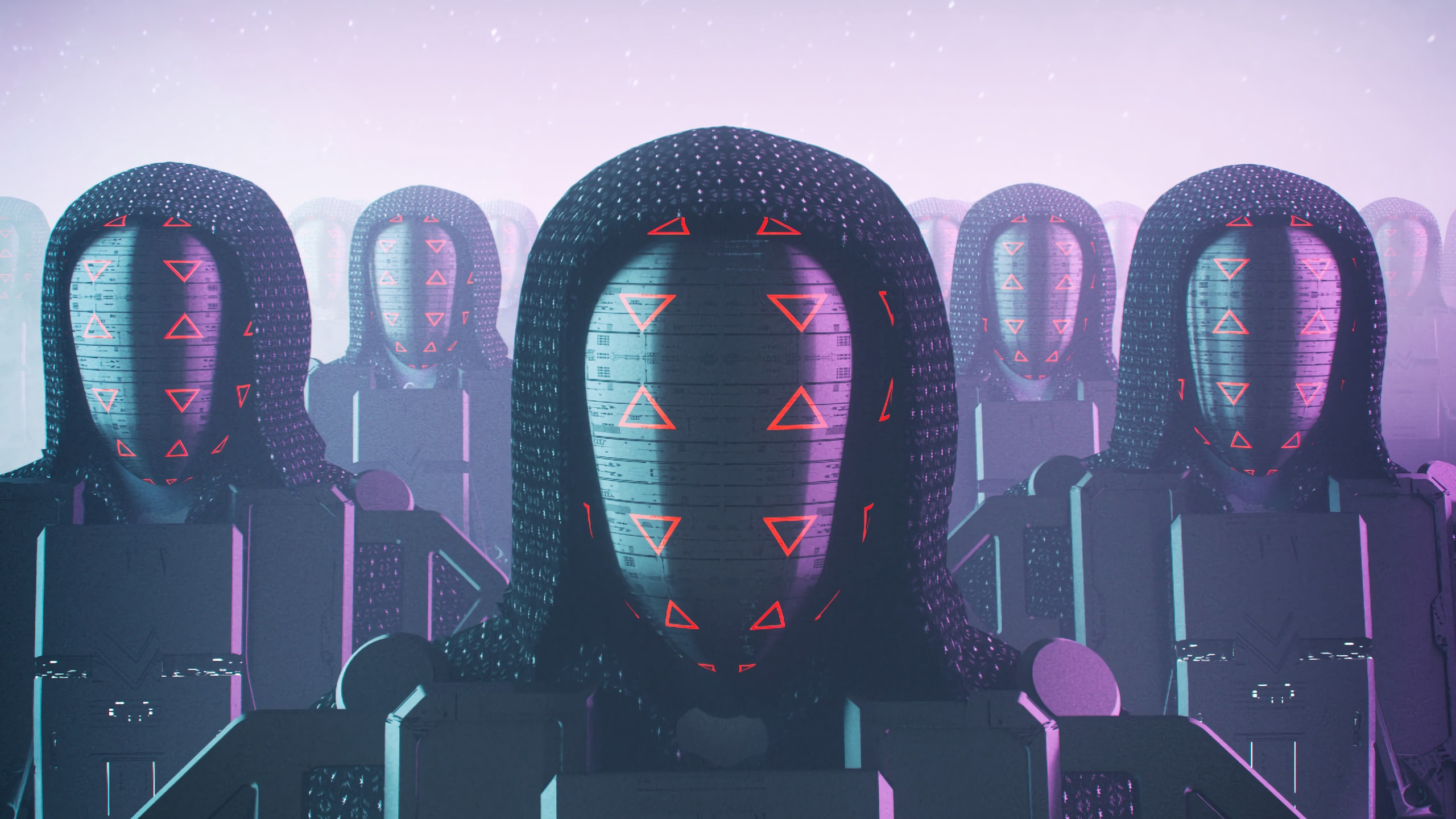 Обои пурпур, Фиолетовый, иллюстрация, розовый, текст в разрешении 2560x1440