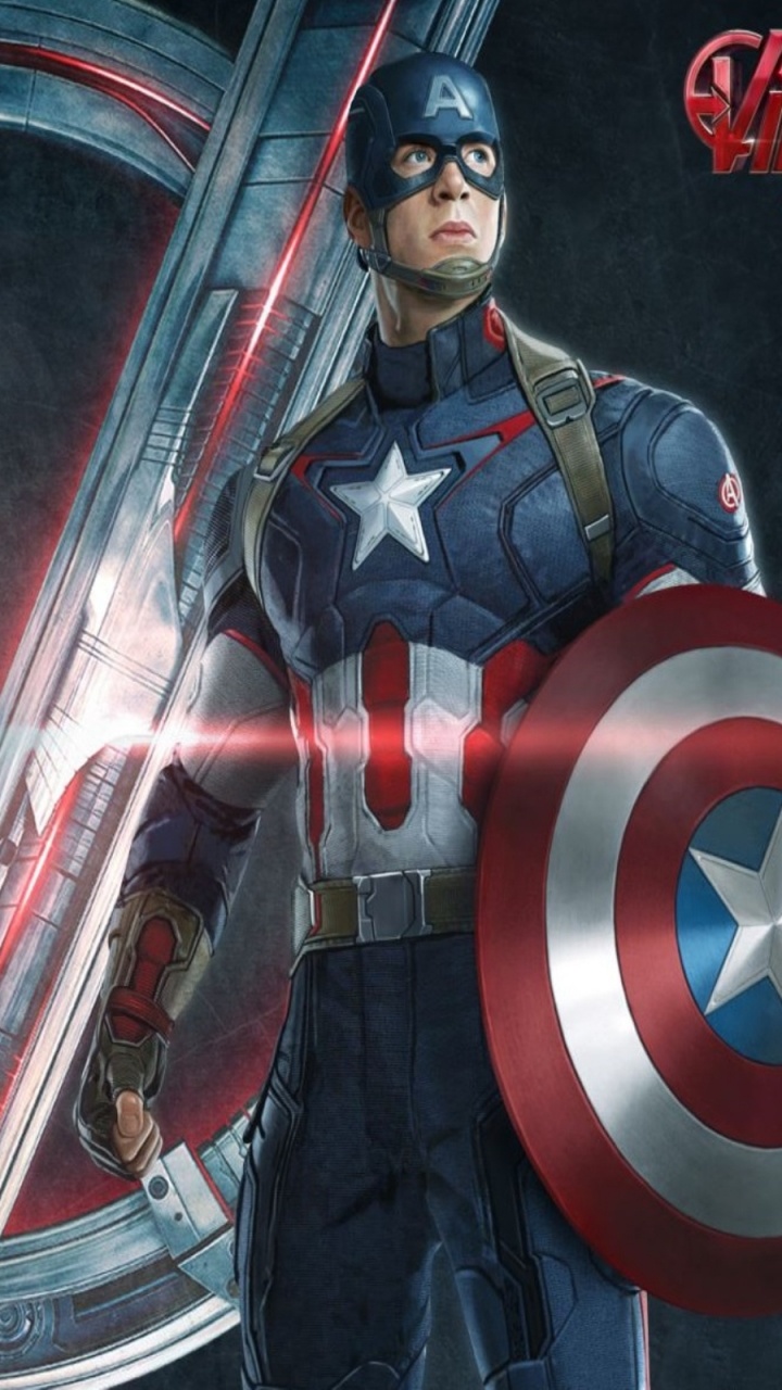 Обои Капитан Америка, Мстители эра альтрона, Железный человек, мститель, супергерой в разрешении 720x1280