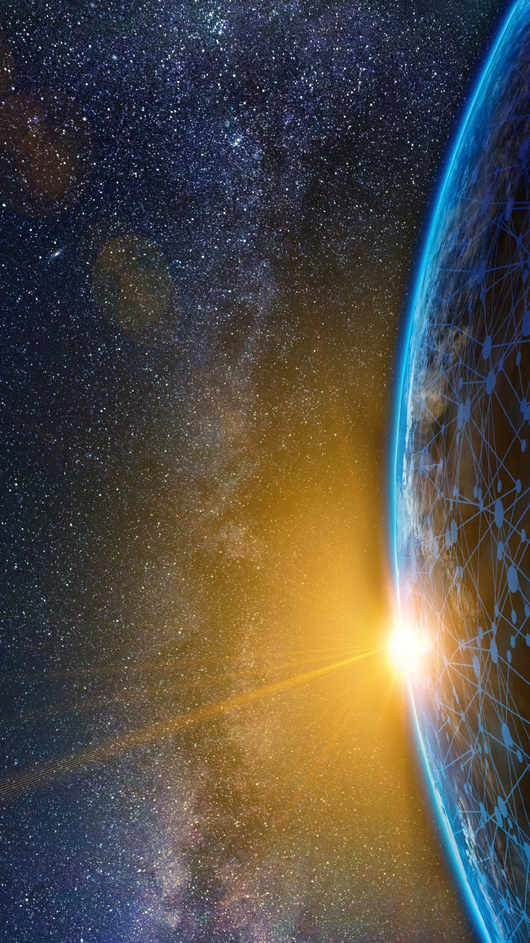 Обои Астрономия, земля, небо, музыка, ночь в разрешении 750x1334