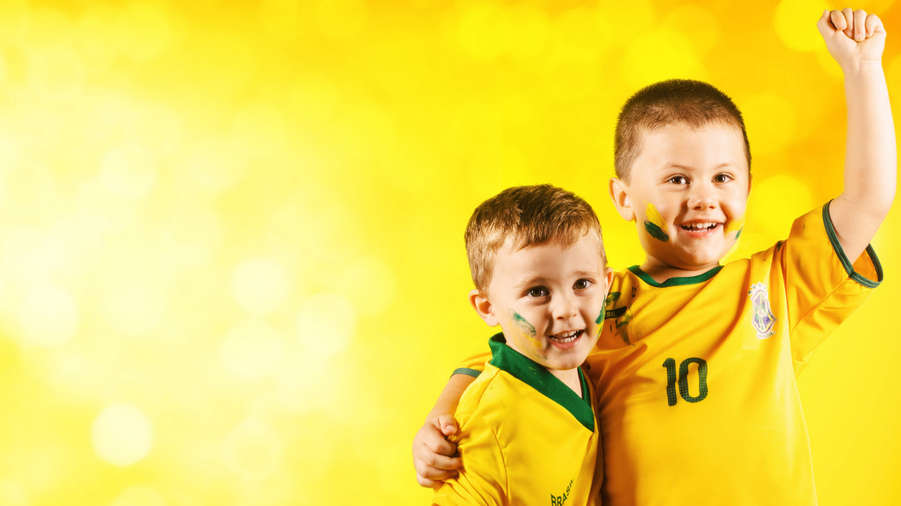 Обои Бразилия футбол, сборная Бразилии по футболу, Бразилия, Футбол в Бразилии, желтый в разрешении 1280x720