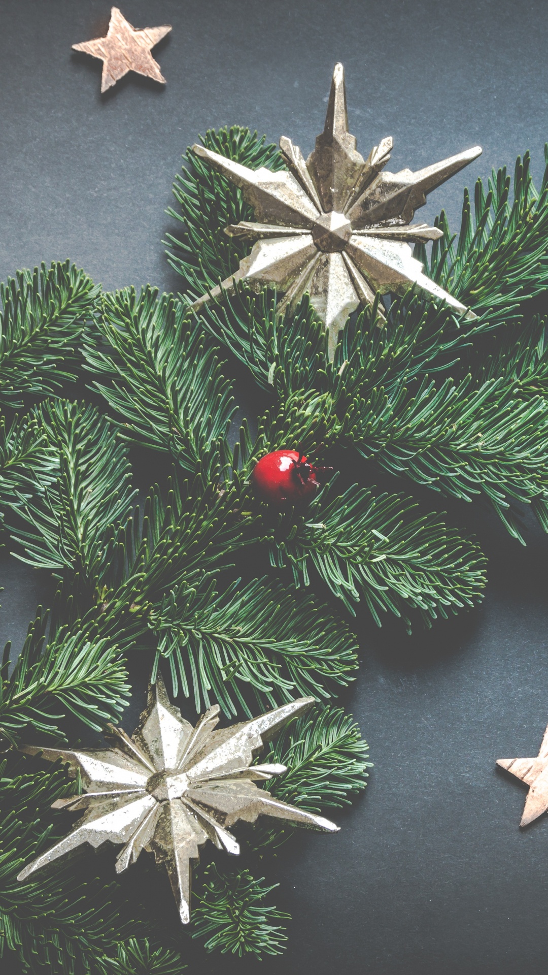 Обои Рождественский день, рождественский орнамент, Орегонской сосны, Рождество, праздничный орнамент в разрешении 1080x1920