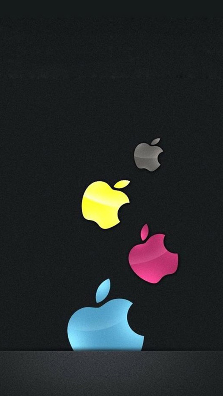 Обои apple, облако, сердце, графика, иллюстрация в разрешении 750x1334