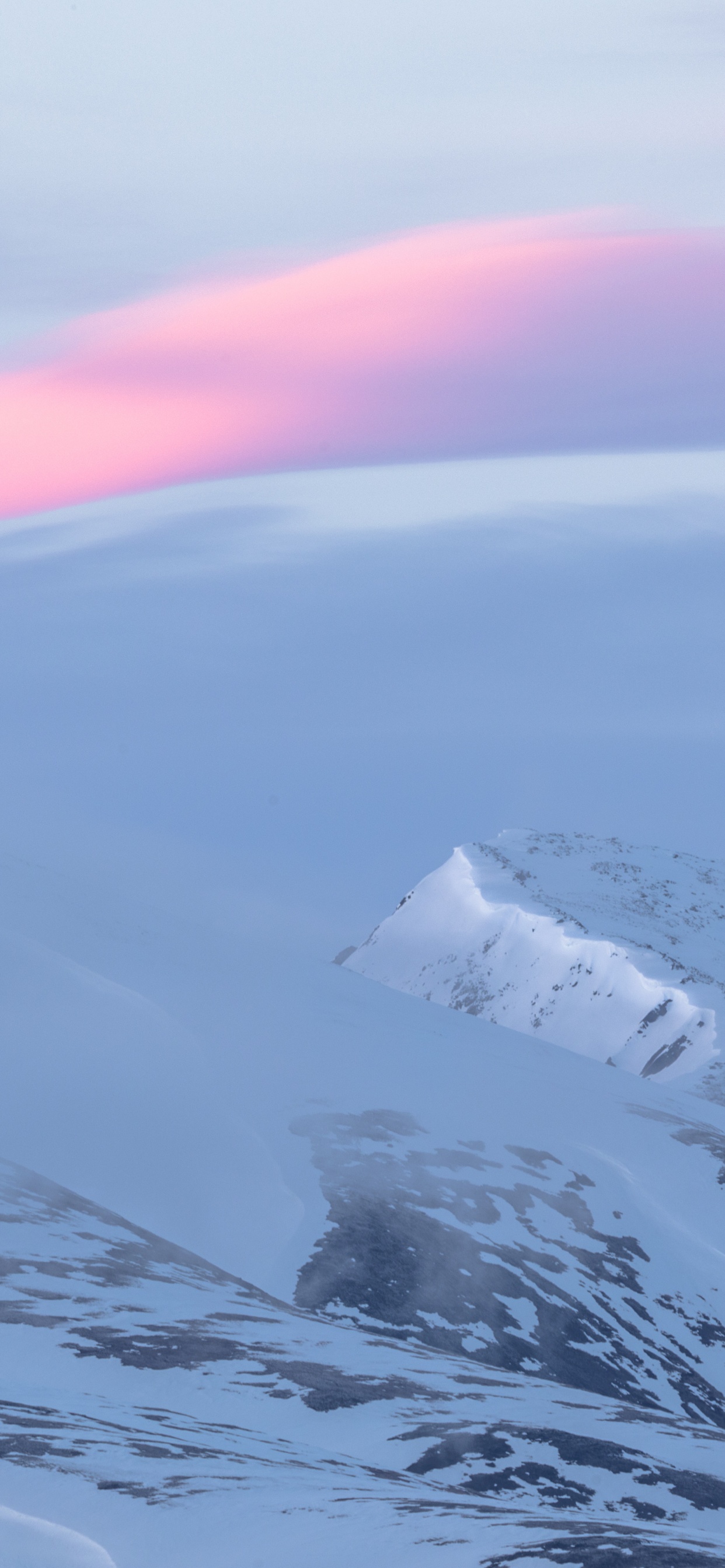 Обои пейзажи гор, небо, гора, зима, дерево в разрешении 1242x2688