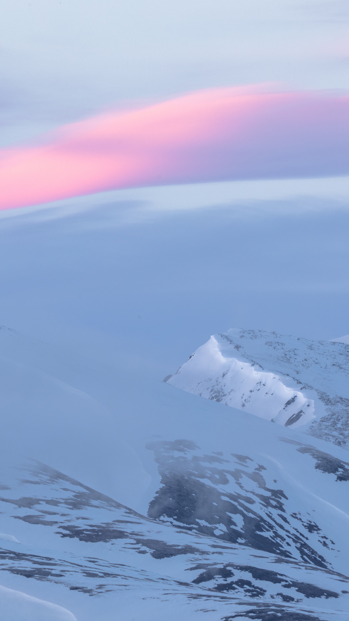 Обои пейзажи гор, небо, гора, зима, дерево в разрешении 1440x2560