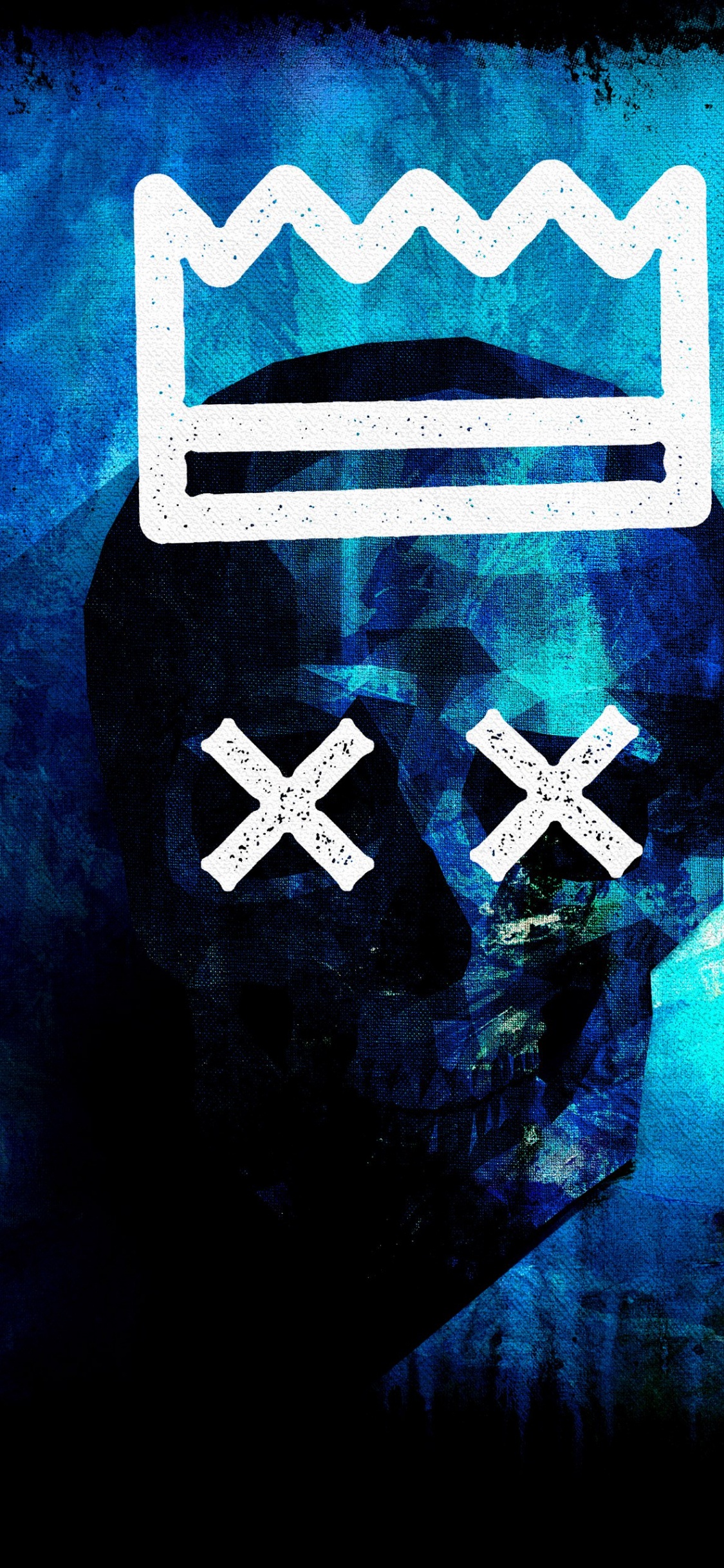 Обои синий, арт, полутона и оттенки, электрик, символ в разрешении 1125x2436