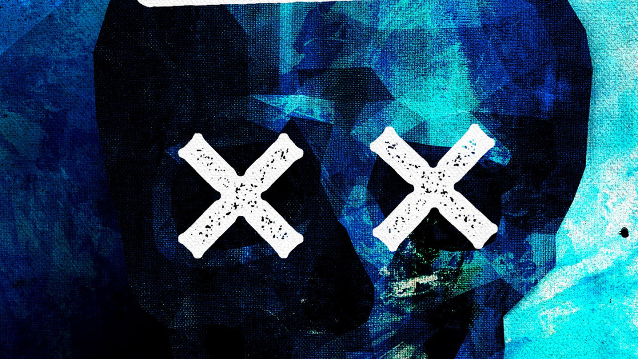 Обои синий, арт, полутона и оттенки, электрик, символ в разрешении 1280x720