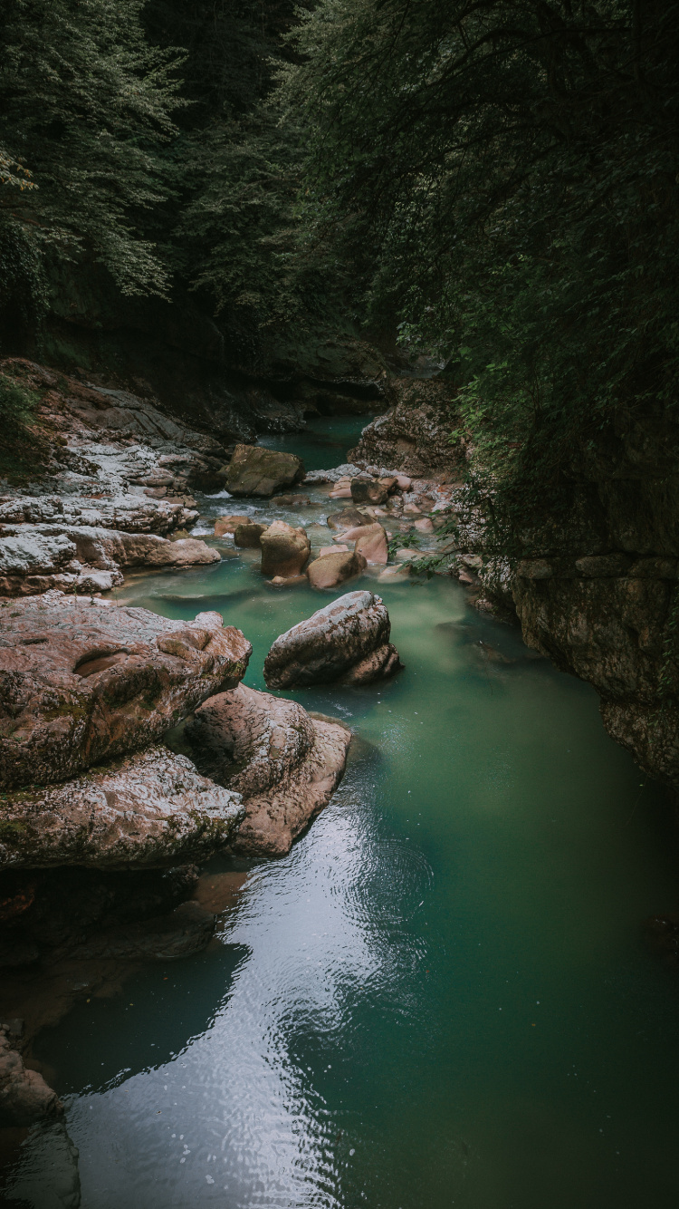 Обои реки, водоем, природа, гидроресурсы, поток в разрешении 750x1334