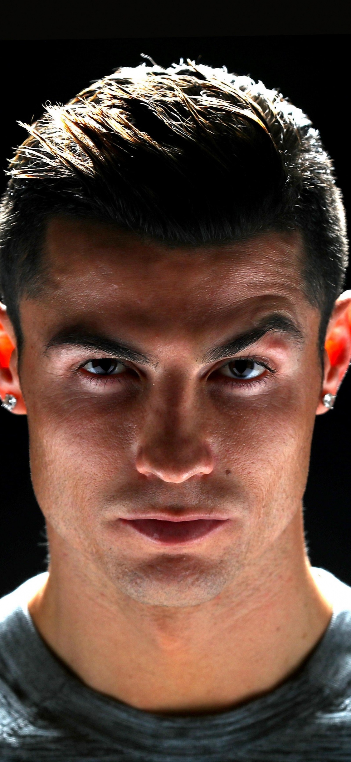 Обои Кристиано Роналдо, Ювентус ФК, волосы, лицо, лоб в разрешении 1125x2436