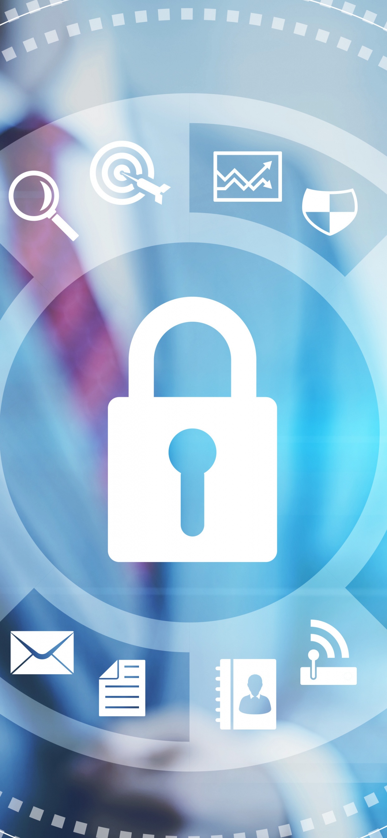 Обои Информационные технологии, синий, технологии, круг, графический дизайн в разрешении 1242x2688