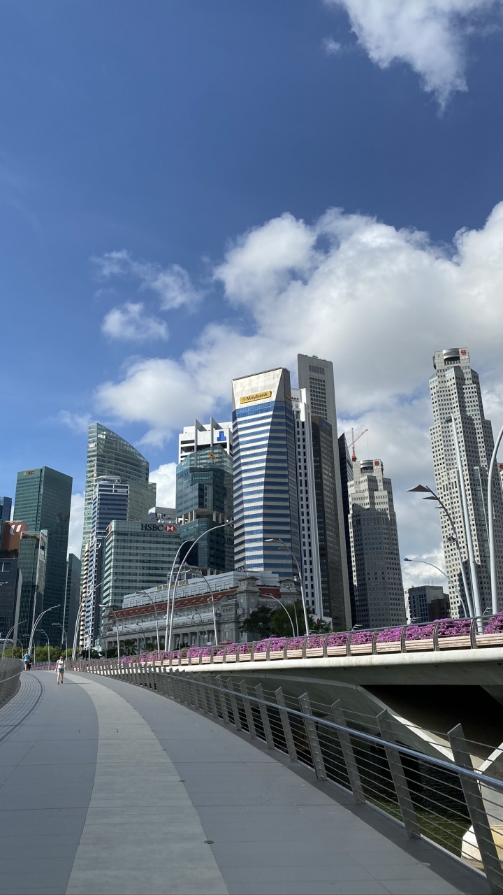 Обои башня, дневное время, город, метрополия, городской район в разрешении 720x1280