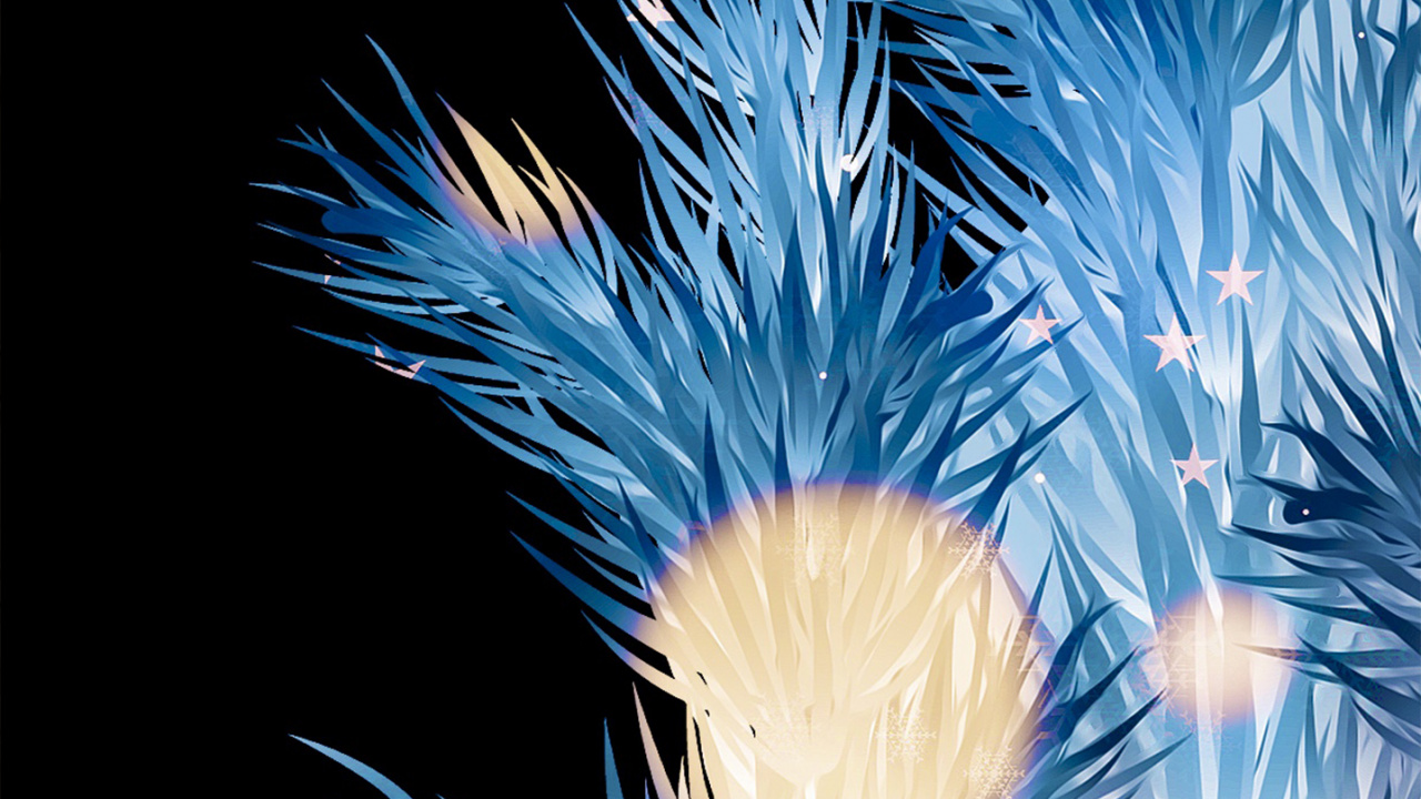 Обои Новый год, Рождество, Рождественский день, елка, синий в разрешении 1280x720