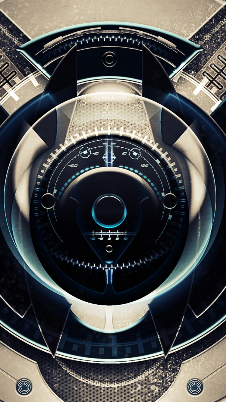 Обои круг, высокая технология, технологии в разрешении 750x1334