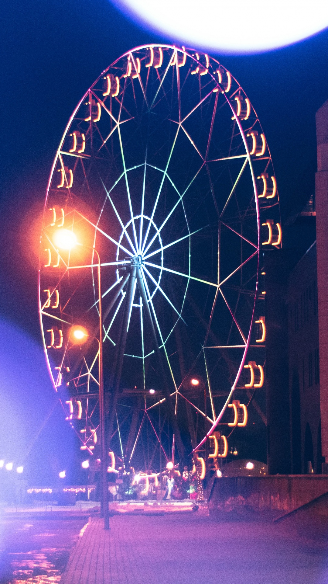 Обои свет, Ярославль, синий, пурпур, электричество в разрешении 1080x1920