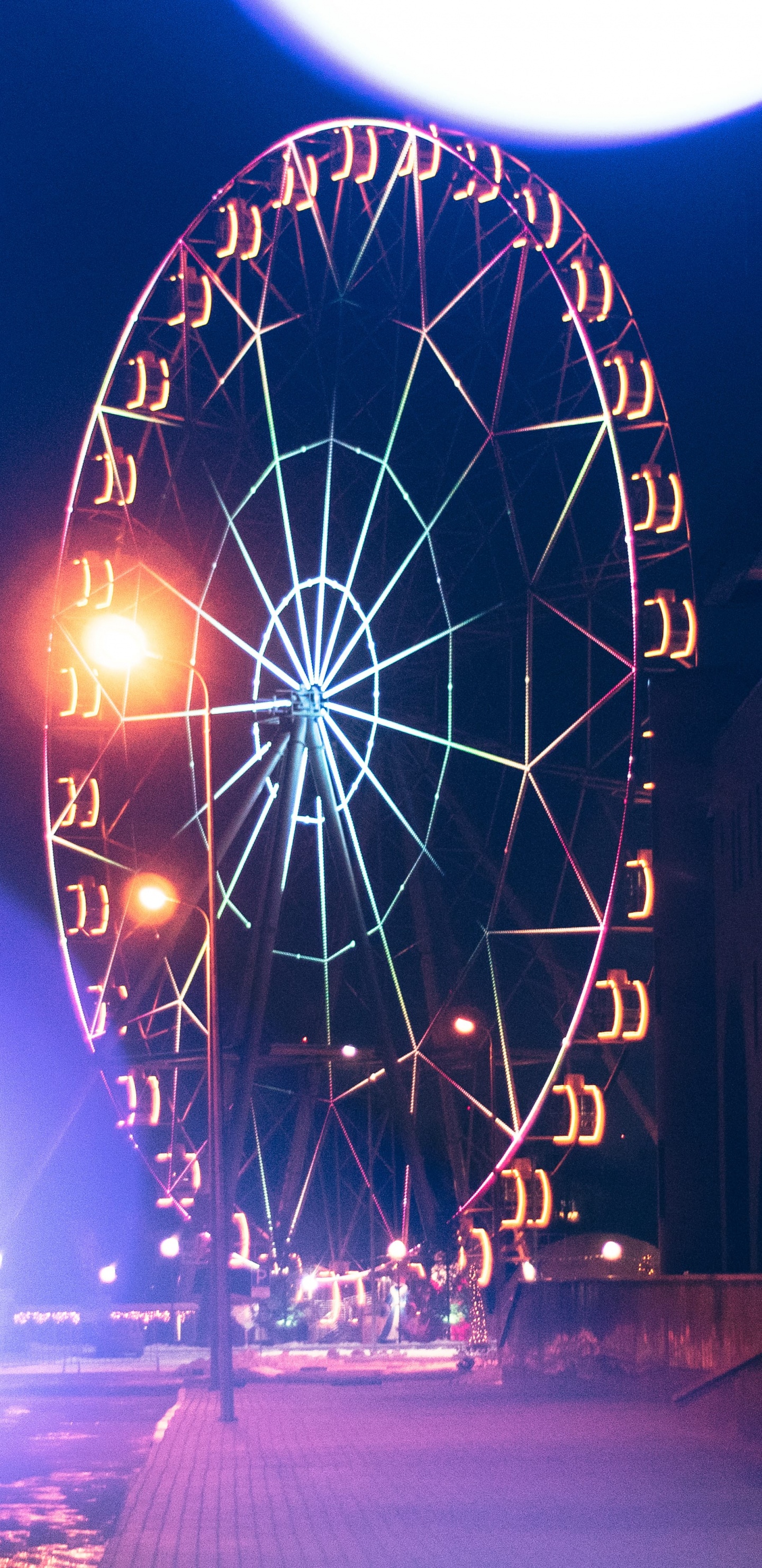 Обои свет, Ярославль, синий, пурпур, электричество в разрешении 1440x2960