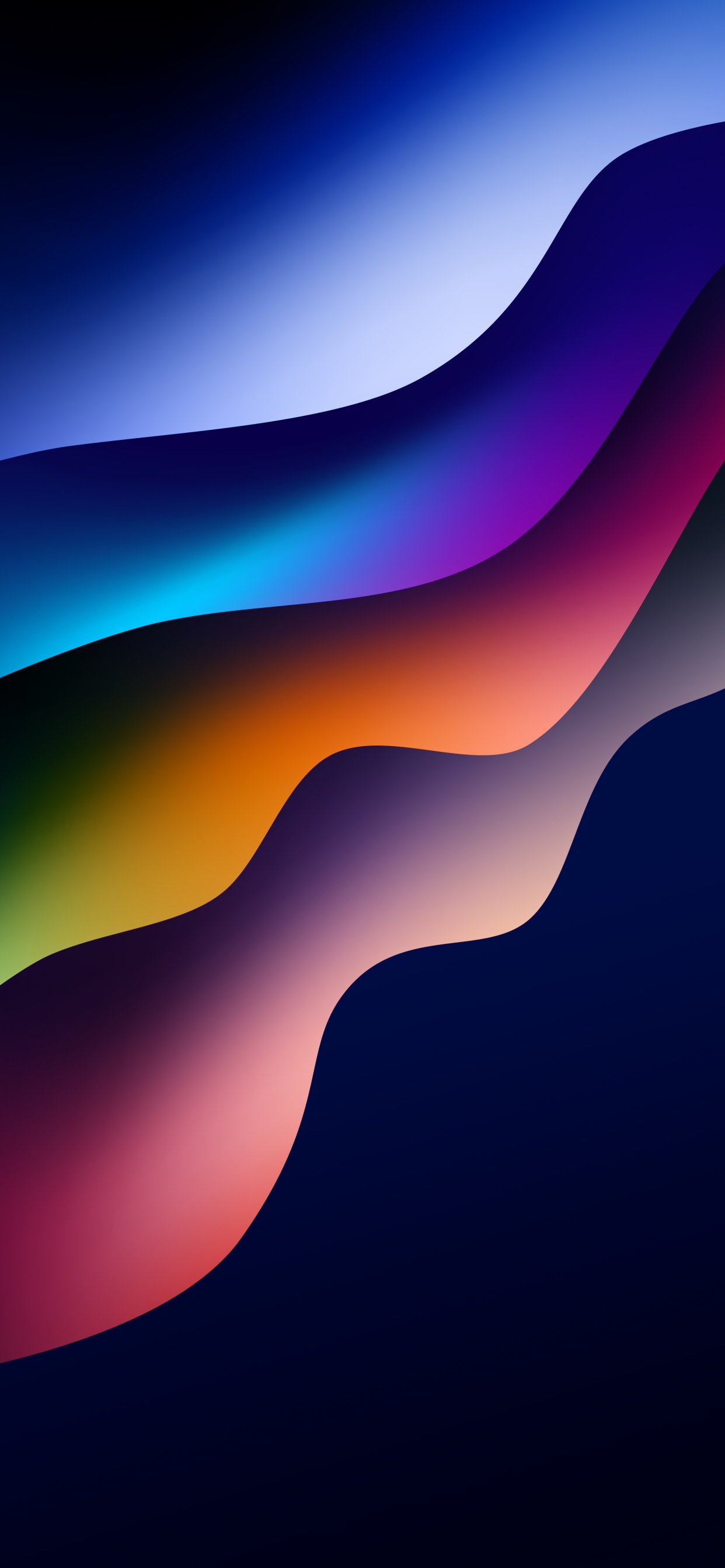 Обои красочность, атмосфера, пурпур, лазурный, арт в разрешении 1242x2688