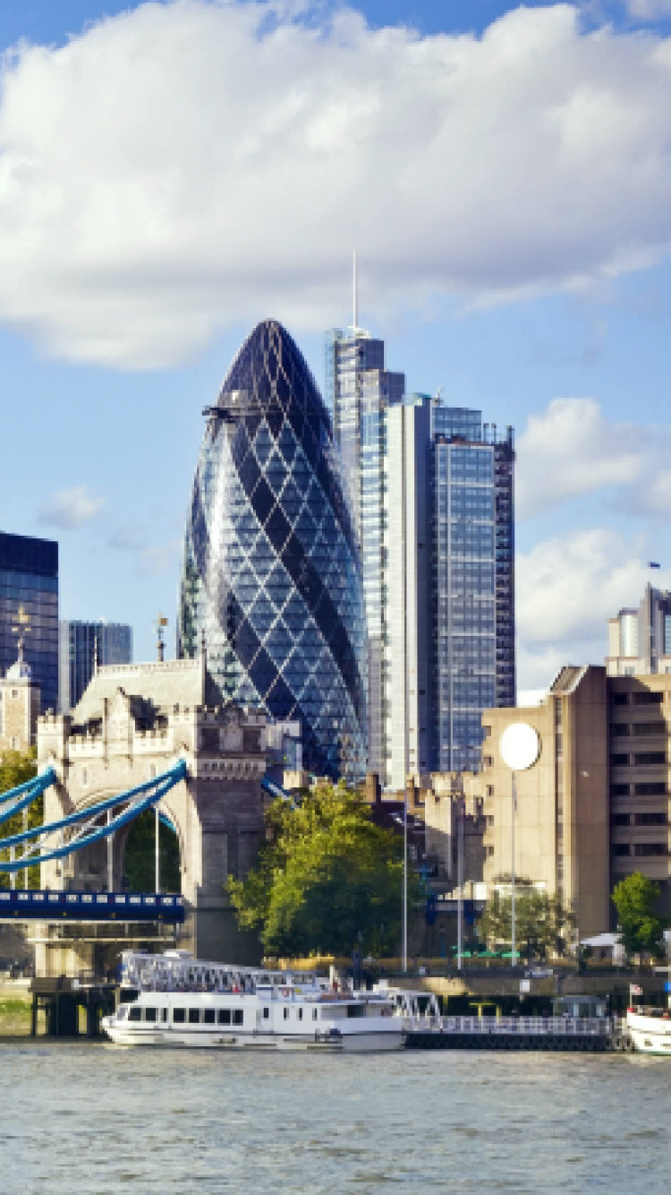 Обои город, городской пейзаж, линия горизонта, небоскреб, ориентир в разрешении 750x1334