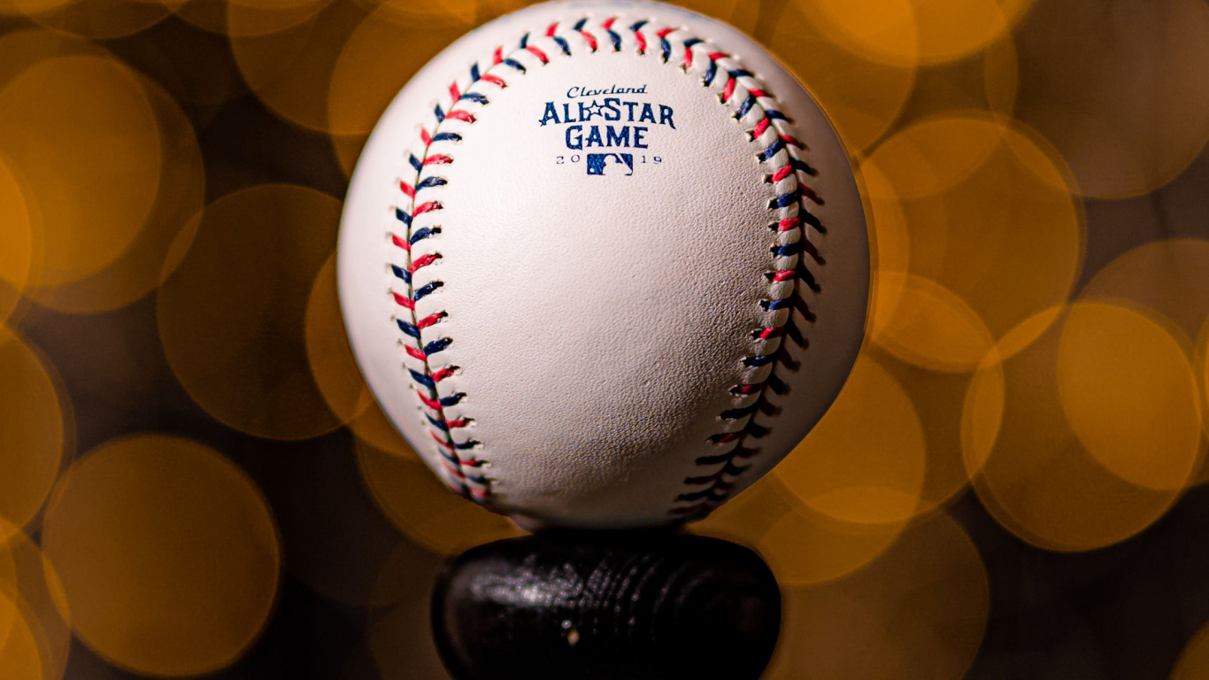 Обои млб, бейсбол, мяч, софтбол, тестоокруглитель в разрешении 1366x768