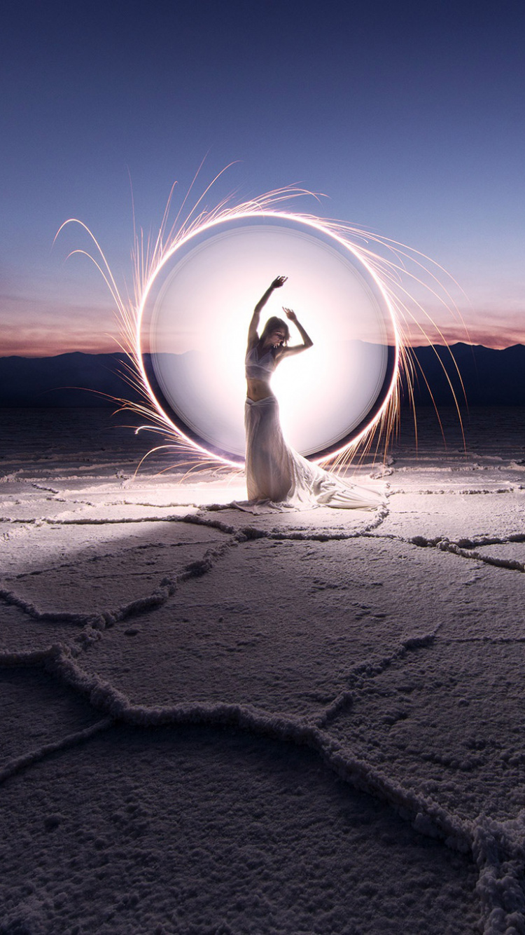 Обои Светопись, живопись, свет, горизонт, пейзаж в разрешении 750x1334