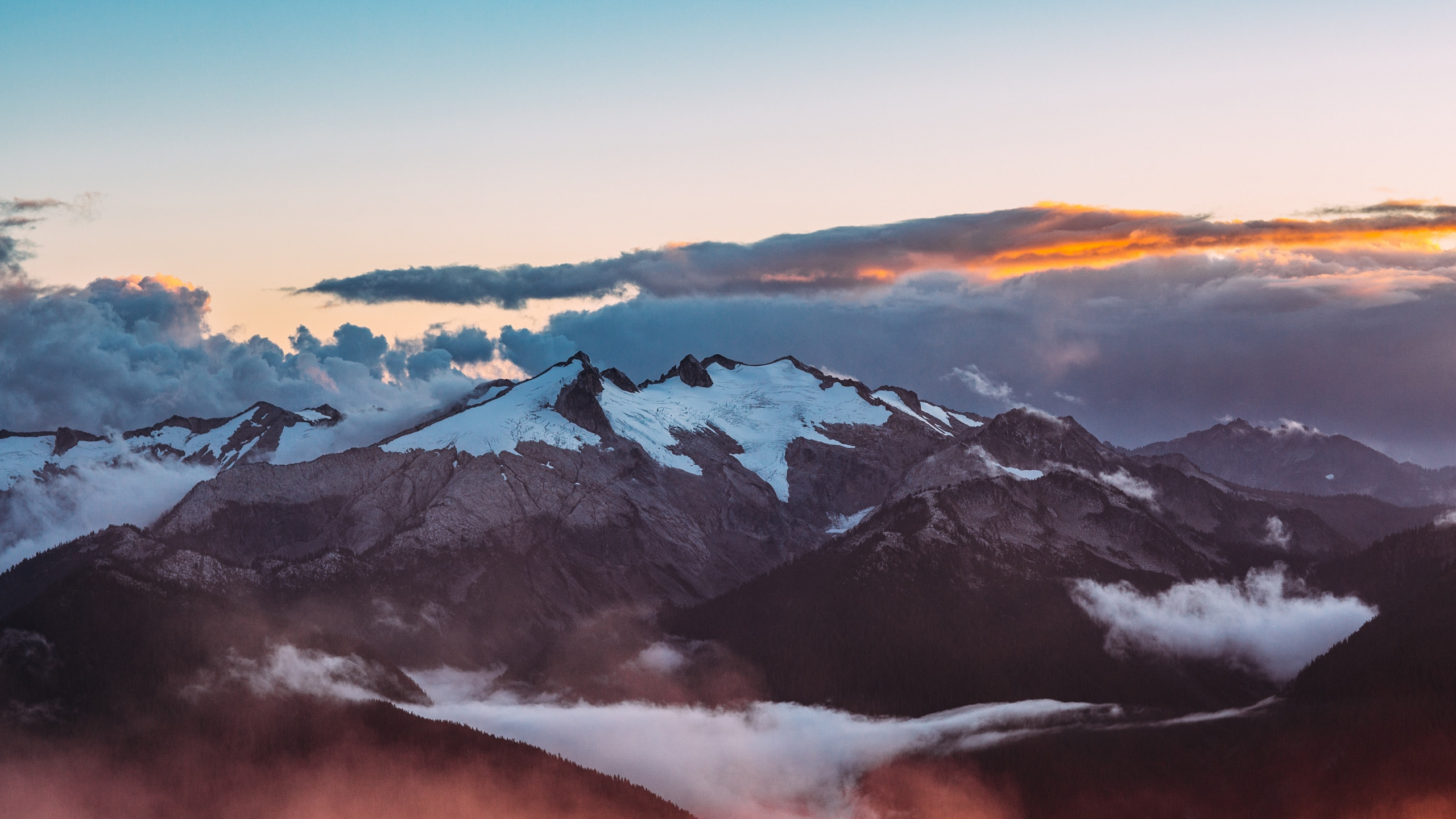 Обои Менеджер По Рекрутингу, Альпы, закат, горный хребет, горный рельеф в разрешении 2560x1440