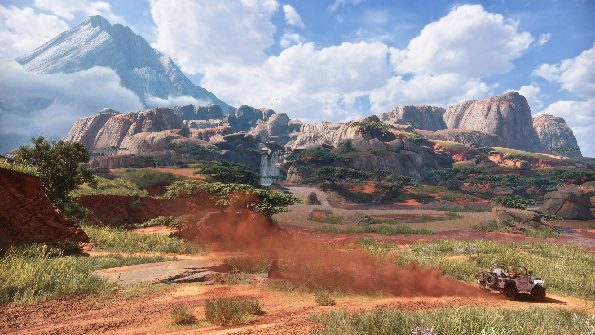 Обои uncharted 4 a thiefs end, нейтан Дрейк, uncharted drakes fortune, игривый щенок, playstation 4 в разрешении 1920x1080