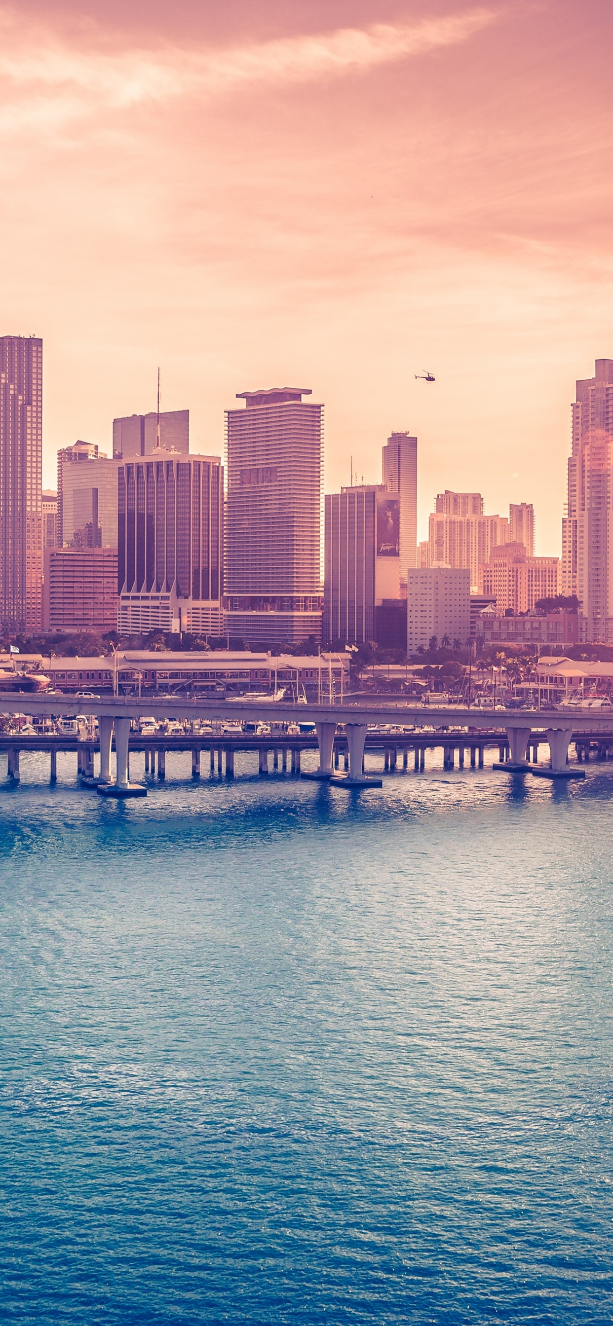 Обои Майами, Южный пляж, центр Майами, Ки Бискейн, вода в разрешении 1242x2688