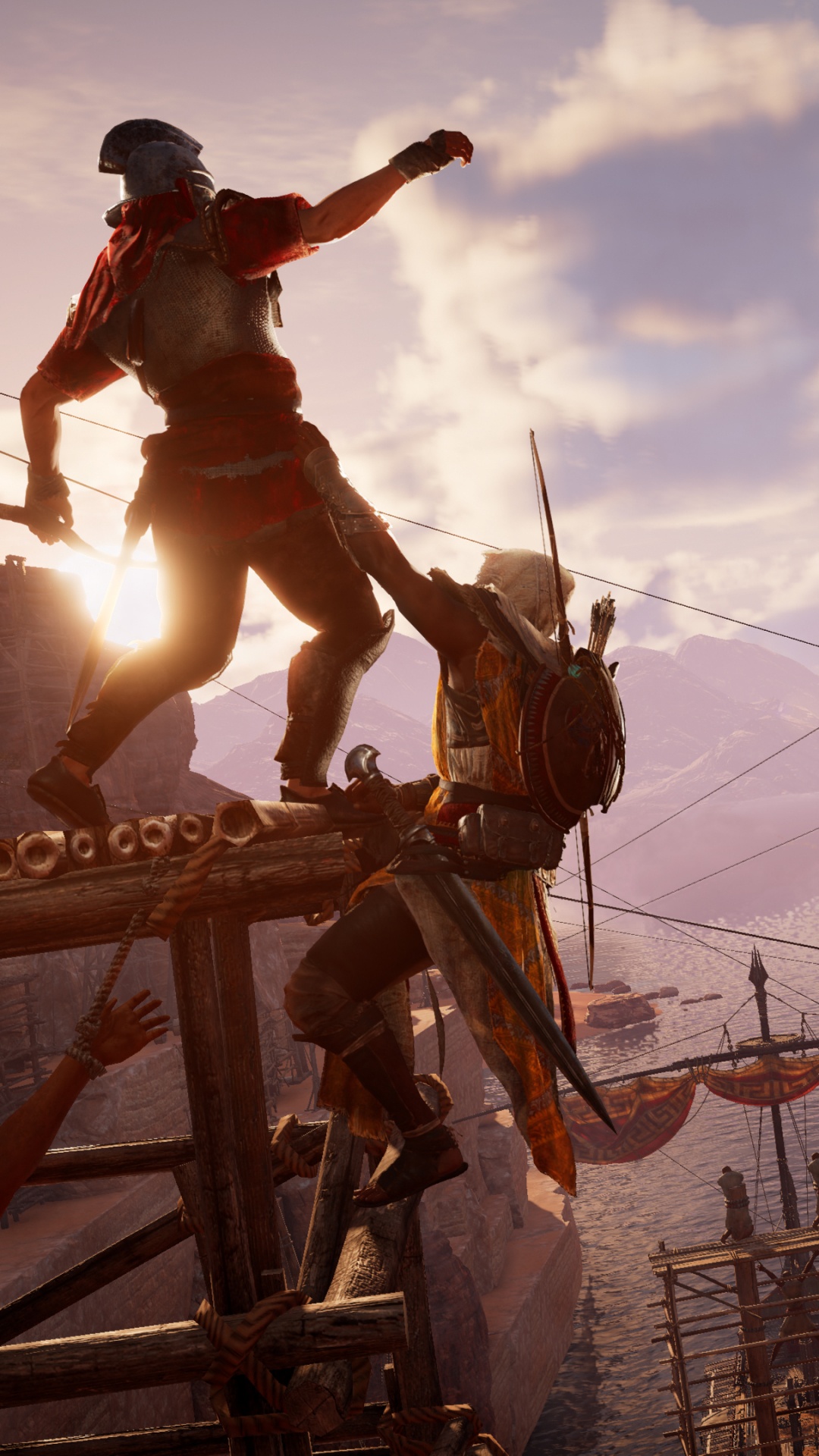 Обои assassins creed origins, ассассинс Крид братство, ubisoft, экстремальный вид спорта, достопримечательность в разрешении 1080x1920