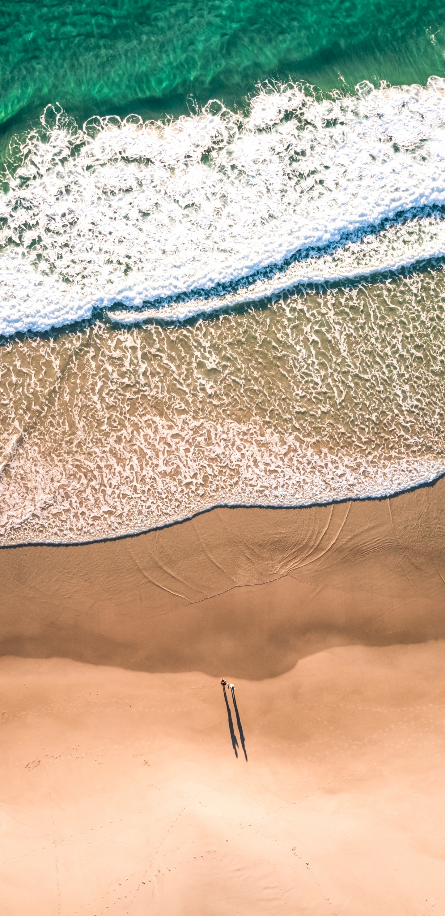 Обои пляж, песок, Шол Бэй Бич, вода, лазурный в разрешении 1440x2960