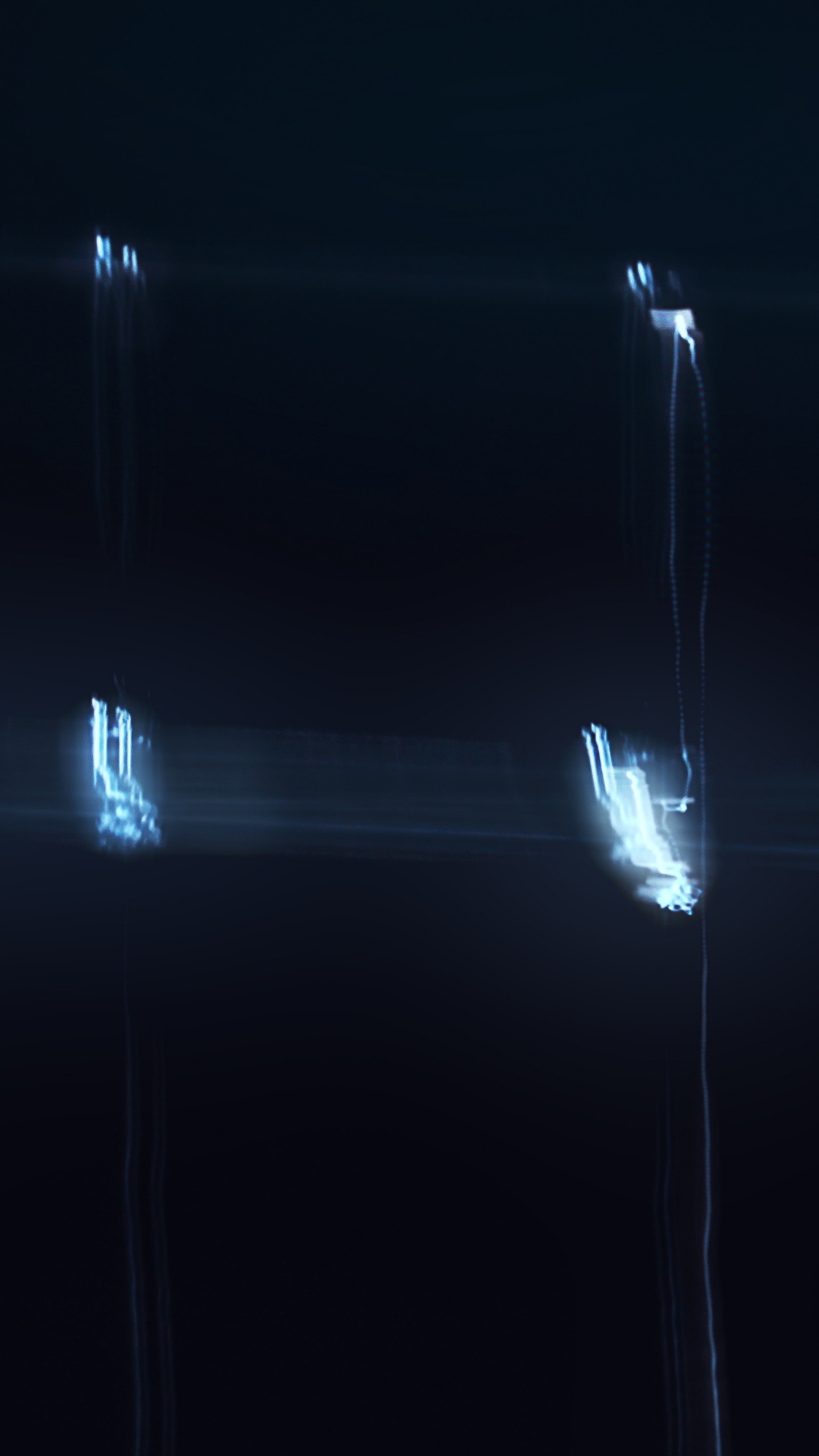 Обои цифровое искусство, синий, свет, освещение, линия в разрешении 1440x2560