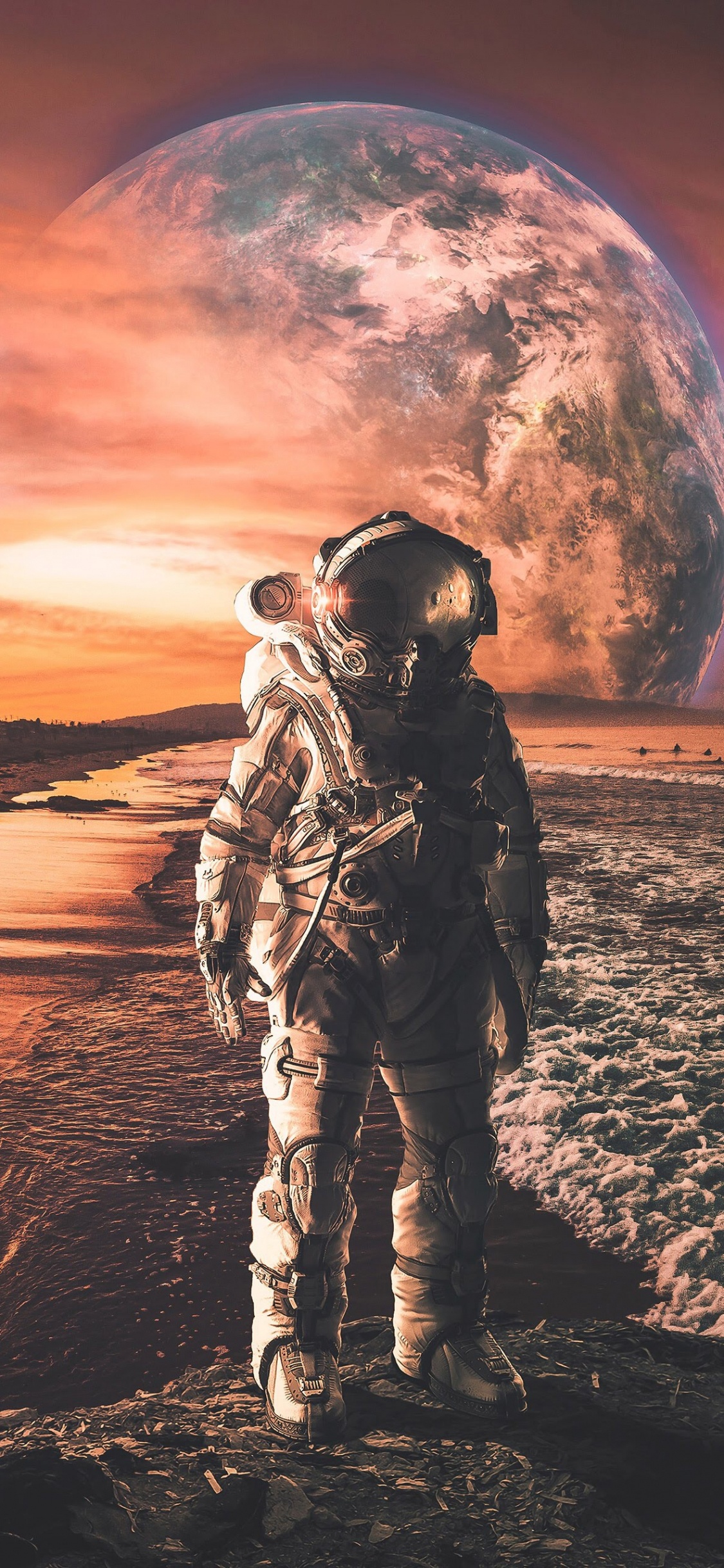 Обои облако, Люди в природе, жест, Счастлив, дерево в разрешении 1125x2436