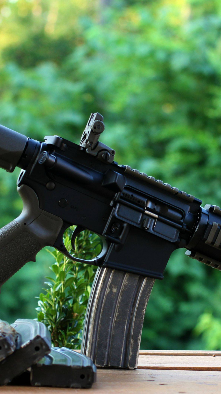 Обои АР 15, Кольт АР-15, орудие, огнестрельное оружие, винтовка в разрешении 750x1334