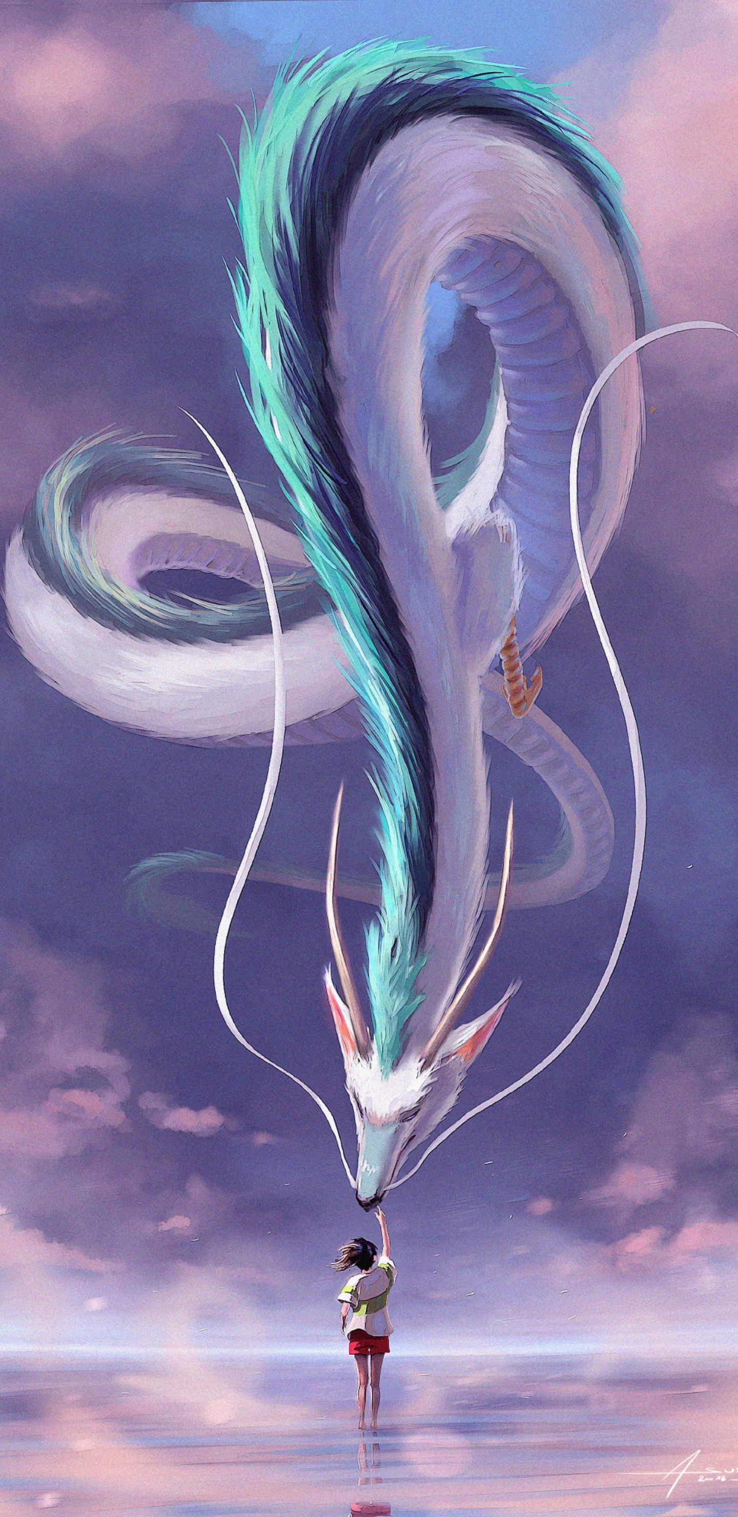 Обои Тихиро Огино, Хак, аниме, аниме арт, постер в разрешении 1440x2960