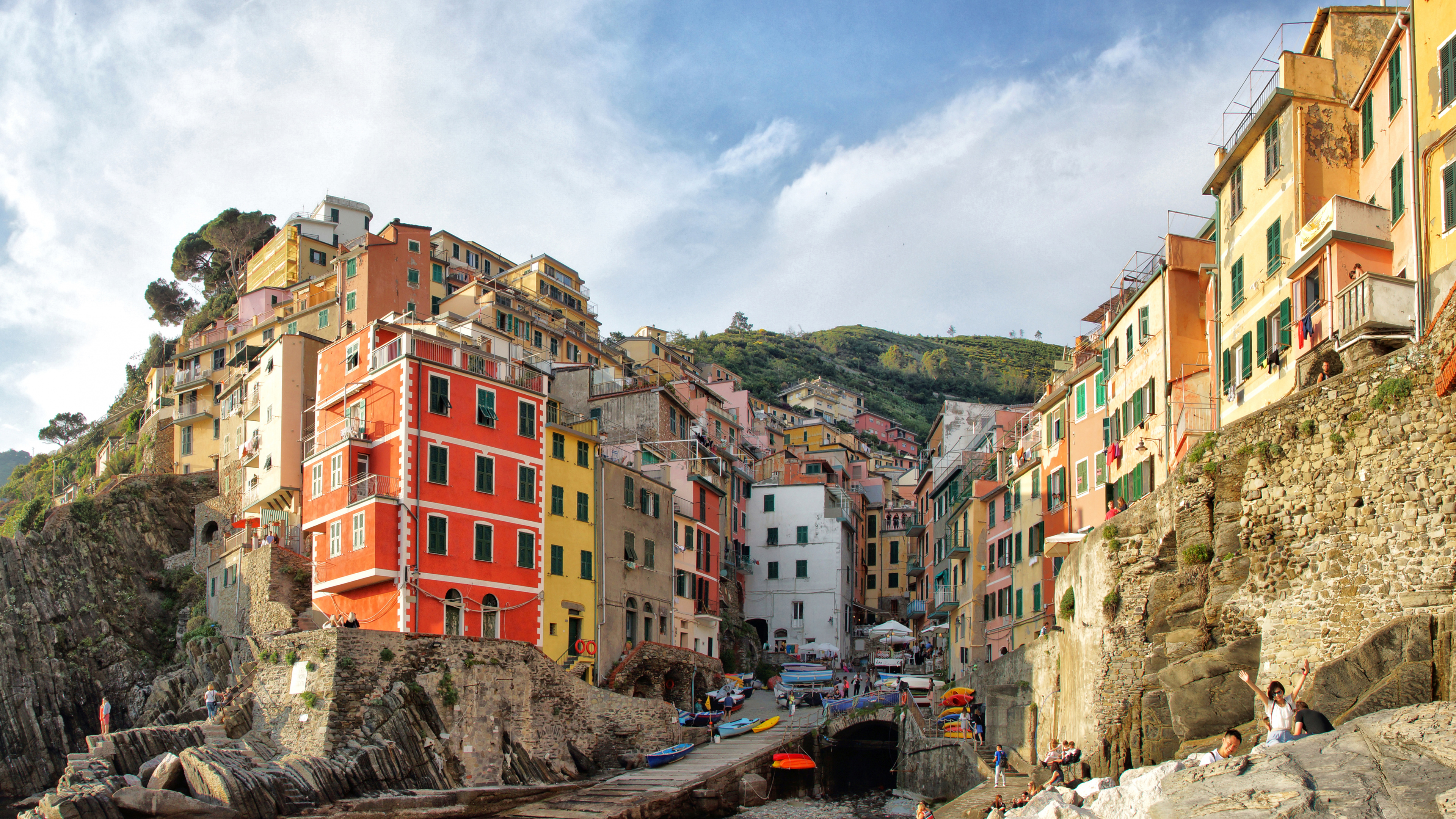 Обои Манарола, Корнилья, Монтероссо-аль-Маре, городок, соседство в разрешении 3840x2160