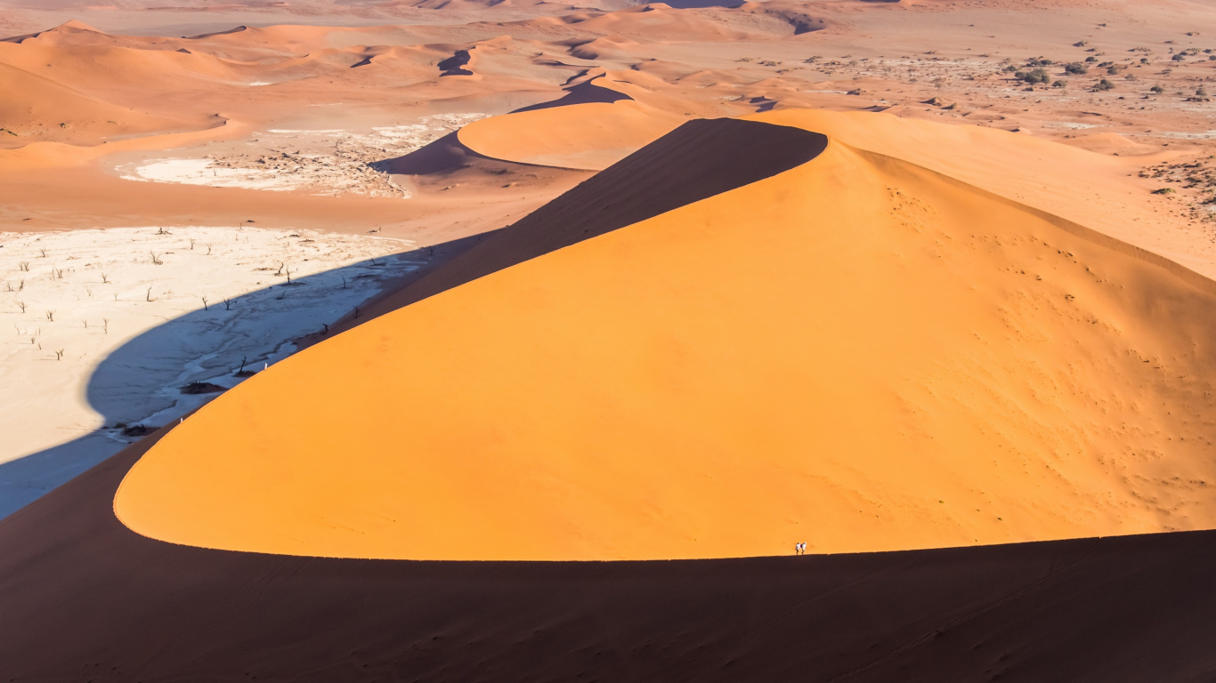 Обои эрг, поющий песок, пустыня, Дюна, песок в разрешении 1366x768