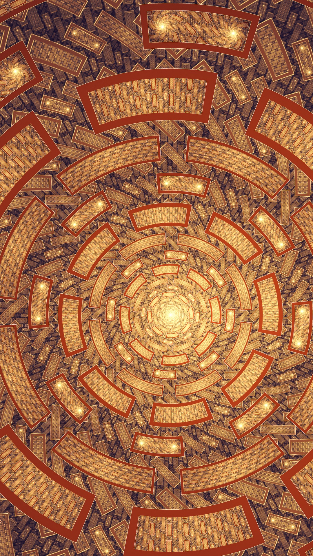 Обои фрактал, фрактальное искусство, абстрактное искусство, металл, арт в разрешении 1080x1920