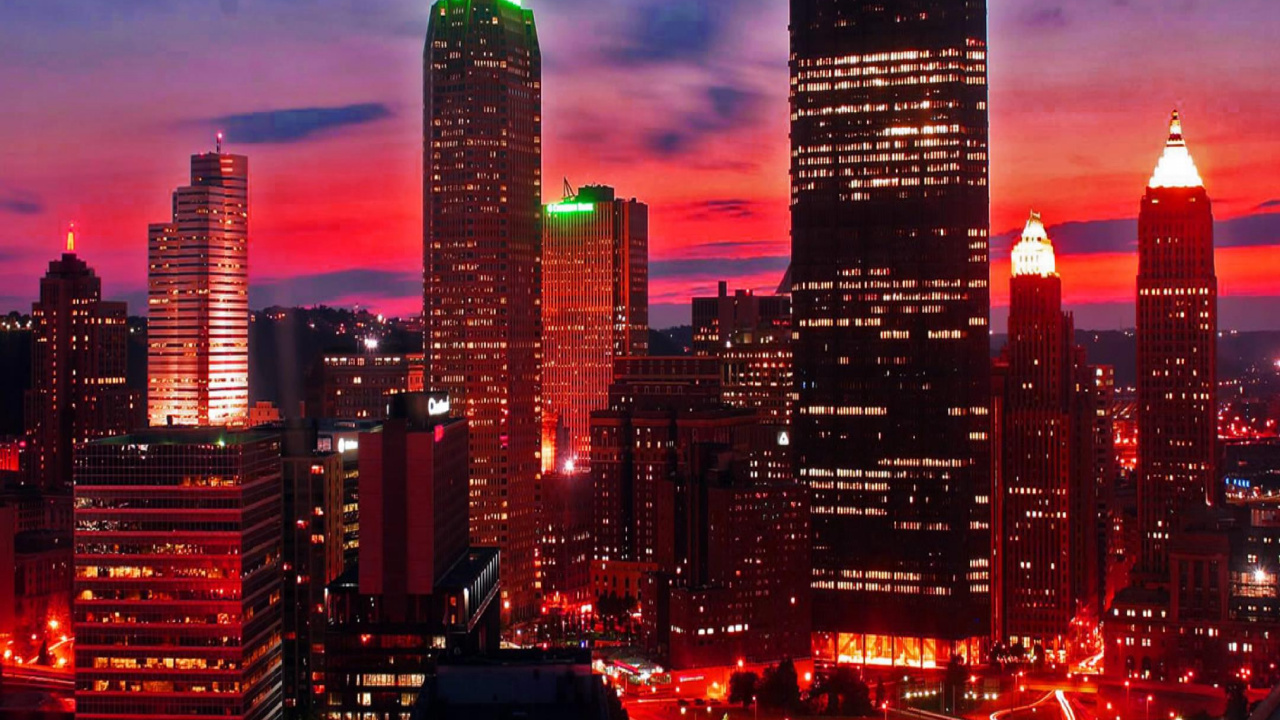 Обои городской пейзаж, город, метрополия, городской район, небоскреб в разрешении 1280x720