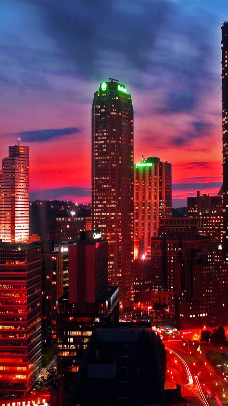 Обои городской пейзаж, город, метрополия, городской район, небоскреб в разрешении 750x1334