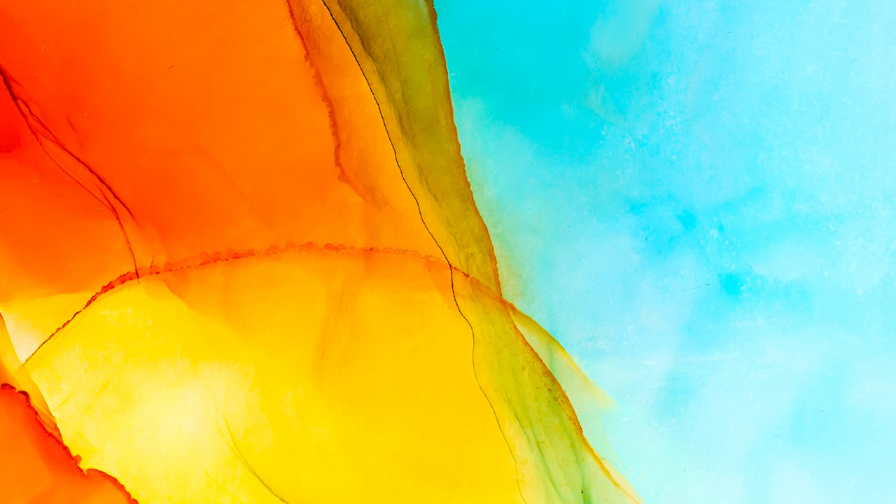 Обои акварельная живопись, живопись, лазурный, лепесток, природный ландшафт в разрешении 1280x720