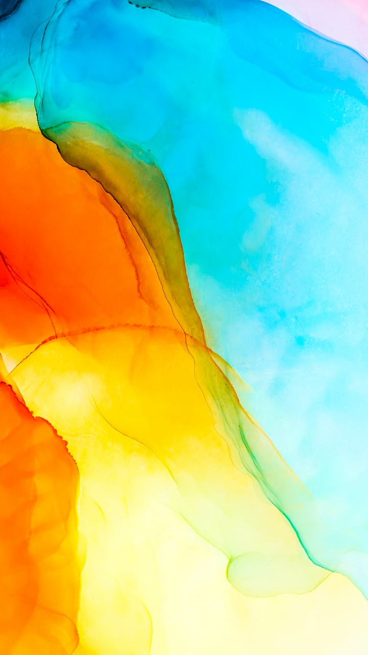 Обои акварельная живопись, живопись, лазурный, лепесток, природный ландшафт в разрешении 720x1280